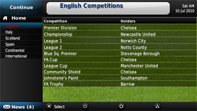 Football Manager Handheld 2011 - Screenshot - Gameplay Image