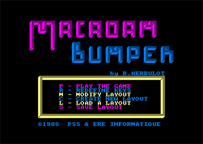 Macadam Bumper - Screenshot - Game Select Image