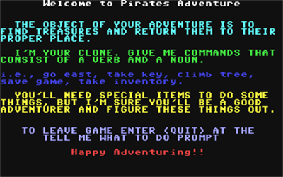 Pirate Adventure (Green Valley Publishing) - Screenshot - Game Title Image