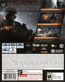 Tom Clancy's The Division - Box - Back Image