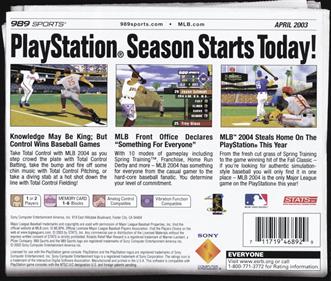 MLB 2004 - Box - Back Image