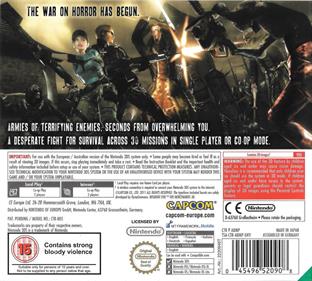 Resident Evil: The Mercenaries 3D - Box - Back Image