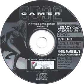 Amiga CD32 Gamer Cover Disc 3 - Disc