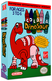 Color a Dinosaur - Box - 3D Image