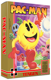 Pac-Man (Tengen) - Box - 3D Image