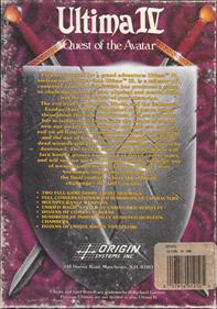 Ultima IV: Quest of the Avatar - Box - Back Image