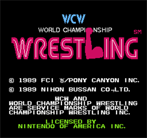 WCW: World Championship Wrestling - Screenshot - Game Title Image