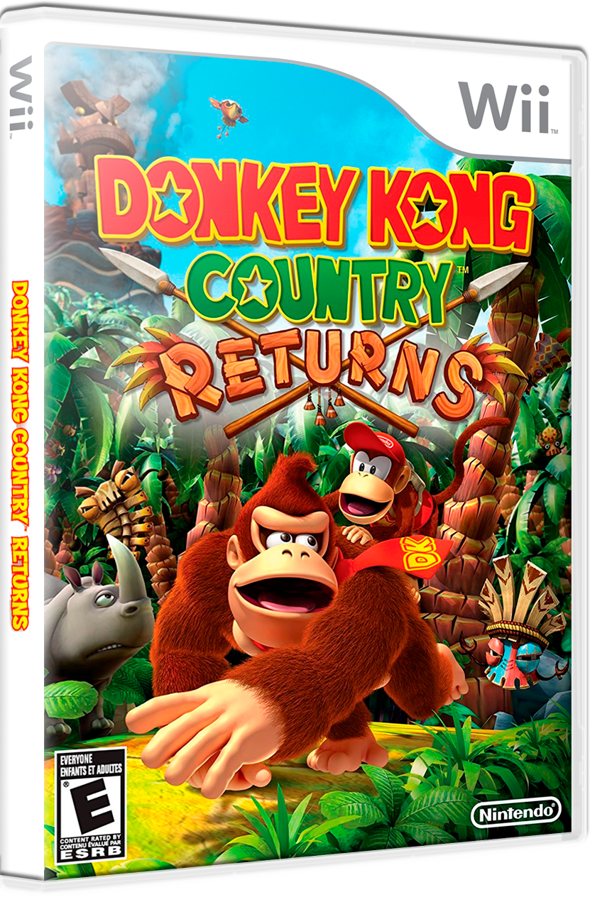 donkey kong country returns 3d box art