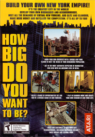 Tycoon City: New York - Box - Back Image