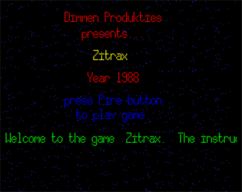 Zitrax - Screenshot - Game Title Image