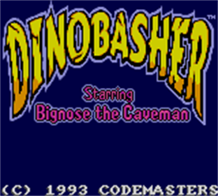 Dinobasher: Starring Bignose the Caveman - Screenshot - Game Title Image