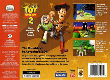 Toy Story 2: Buzz Lightyear to the Rescue! - Box - Back Image