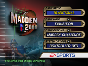Madden NFL 2000 - Screenshot - Game Select Image