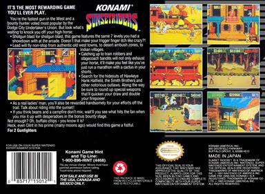 Sunset Riders - Box - Back Image