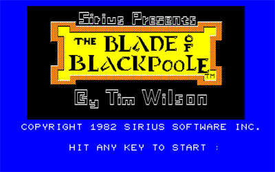 Blackpoole no Tsurugi - Screenshot - Game Title Image