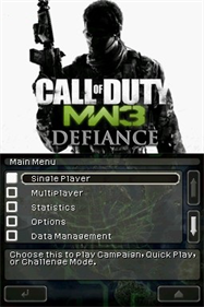 Call of Duty: Modern Warfare 3: Defiance - Screenshot - Game Title Image