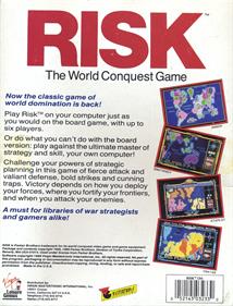 The Computer Edition of RISK: The World Conquest Game - Box - Back Image