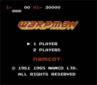 Warpman - Screenshot - Game Title Image