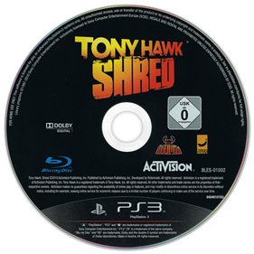 Tony Hawk: Shred Stand-Alone Software - Disc Image