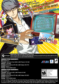 Persona 4 Golden - Fanart - Box - Back Image