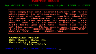 The Haunted House - Screenshot - Game Title Image
