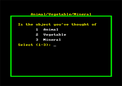 Animal Vegetable Mineral - Screenshot - Gameplay Image