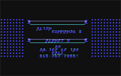 Alien Commando II: Planet X - Screenshot - Game Title Image