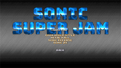 Sonic Super Jam: Sonic ZX  - Screenshot - Game Select Image