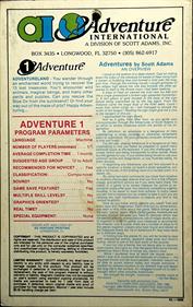 Adventureland - Box - Back Image