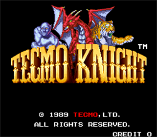 Tecmo Knight - Screenshot - Game Title Image