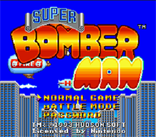 Super Bomber Man - Screenshot - Game Title Image