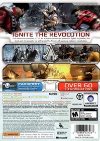 Assassin's Creed III - Box - Back Image
