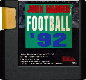 John Madden Football '92 - Cart - Front Image