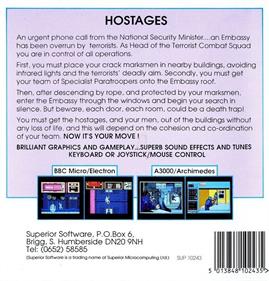 Hostages - Box - Back Image