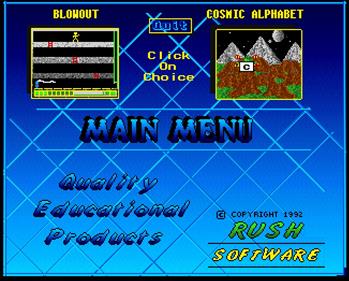 Blowout & Cosmic Alphabet - Screenshot - Game Title Image