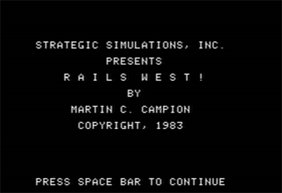 Rails West! - Screenshot - Game Title Image