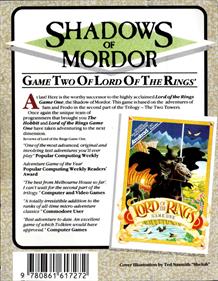 Shadows of Mordor: Game Two of Lord of the Rings - Box - Back Image