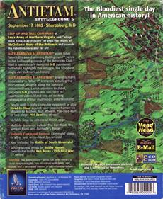 Battleground 5: Antietam - Box - Back Image