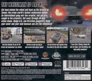Driver 2: The Wheelman Is Back - Box - Back Image