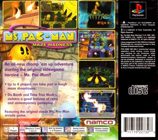 Ms. Pac-Man Maze Madness - Box - Back Image
