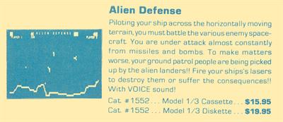 Alien Defense - Advertisement Flyer - Front Image