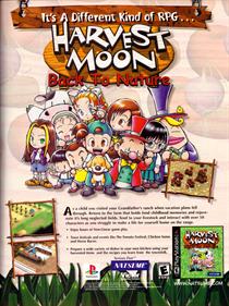 Harvest Moon: Back to Nature - Advertisement Flyer - Front Image