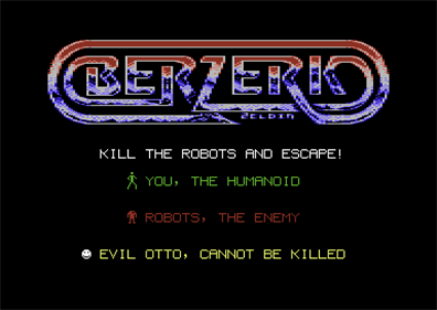 Berzerk Redux - Screenshot - Game Title Image