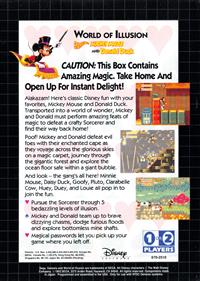 World of Illusion Starring Mickey Mouse and Donald Duck - Box - Back Image