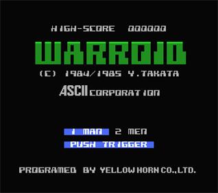 Warroid - Screenshot - Game Title Image