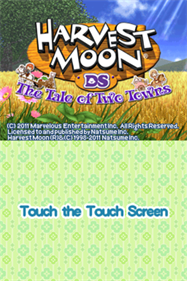 Harvest Moon DS: Tale of Two Towns - Screenshot - Game Title Image