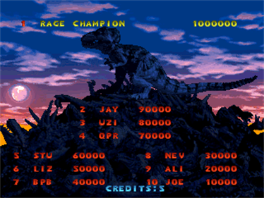 Primal Rage - Screenshot - High Scores Image