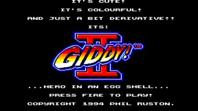 Giddy II: Hero in an Egg Shell - Screenshot - Game Title Image