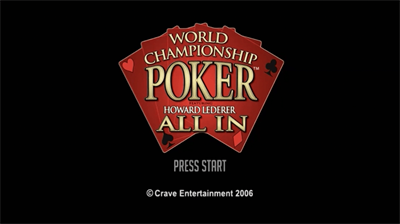 World Championship Poker: Featuring Howard Lederer: All In - Screenshot - Game Title Image