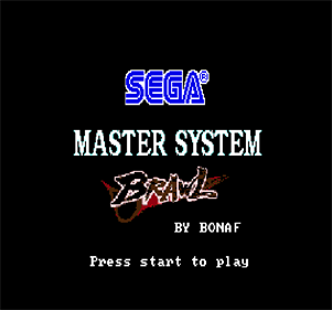 Sega Master System Brawl - Screenshot - Game Title Image